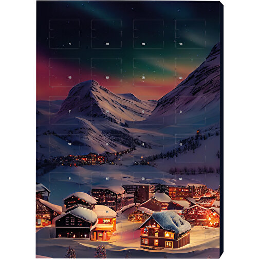 Marken Wand Adventskalender ECO , Vollkartonhülle, weiss, 1,00cm x 34,50cm x 24,40cm (Länge x Höhe x Breite), Bild 1