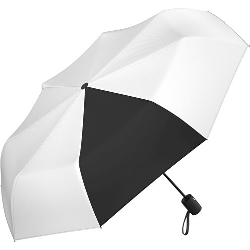 Regenschirm AOC Hamburg , weiß / schwarz, 100% Polyester Pongee, 30,00cm (Länge), Bild 1