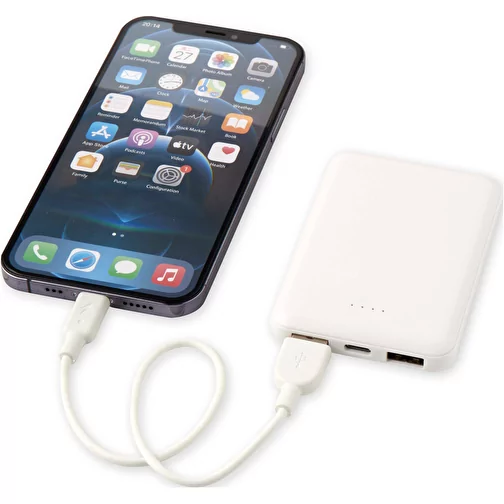 Power bank da 5000 mAh di Tipo C in plastica riciclata Asama, Immagine 7