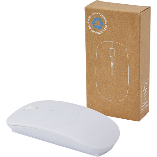 Mouse wireless Menlo realizzato in plastica riciclata RCS, Immagine 5