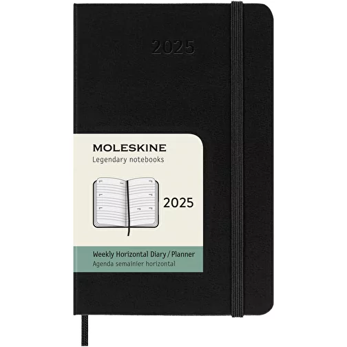 Moleskine hard cover 12 måneders vandret ugelommekalender, Billede 1