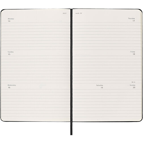 Moleskine Hardcover 12 måneders ugekalender L vandret, Billede 6