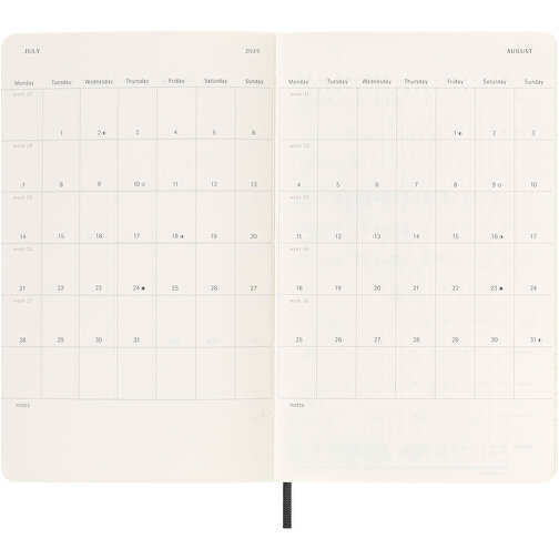 Moleskine Softcover 12 Monate Wochenkalender L , schwarz, PU Kunststoff, FSC certified paper, 13,00cm x 21,00cm x 1,20cm (Länge x Höhe x Breite), Bild 7