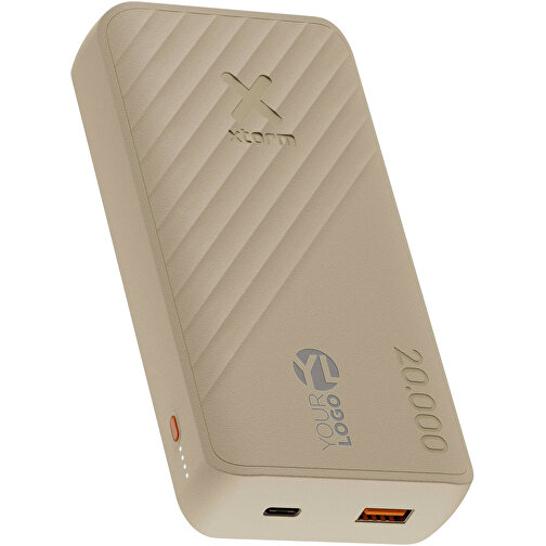 Xtorm XG220 Go2 15W 20.000 MAh Schnelllade-Powerbank , sandstone, Recycelter ABS Kunststoff, 14,20cm x 2,76cm x 7,20cm (Länge x Höhe x Breite), Bild 2