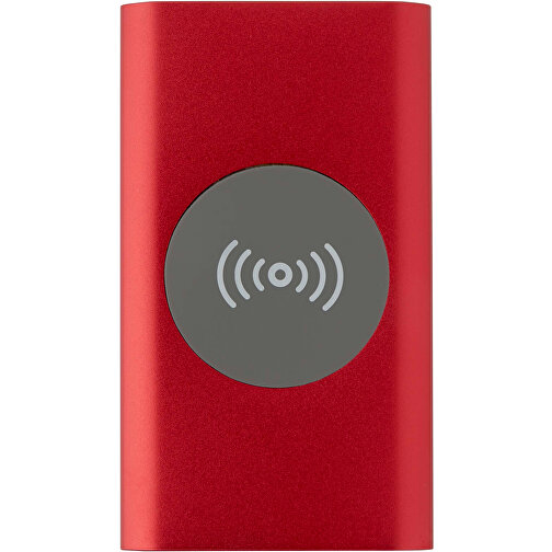 Juice 4000 MAh Typ-C Kabellose Powerbank Aus Recyceltem Aluminium , rot, Recycled Aluminium, 12,00cm x 1,00cm x 6,80cm (Länge x Höhe x Breite), Bild 4