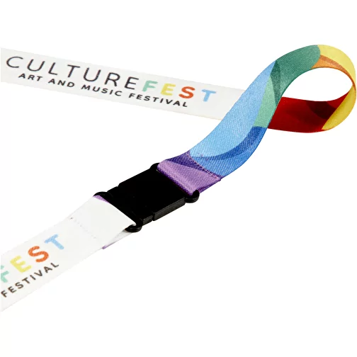 Lanyard in PET riciclato con stampa in sublimazione e sgancio di sicurezza Lois, Immagine 4