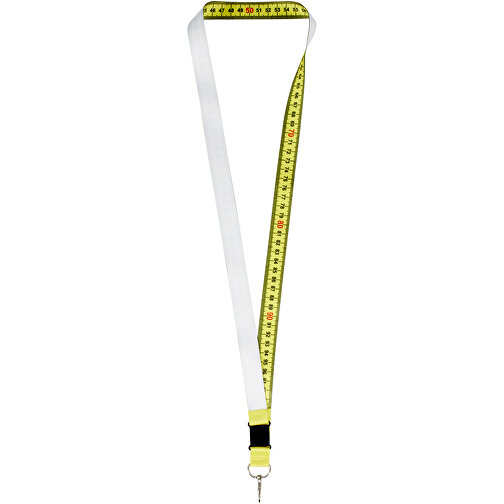 Isla 1-Meter-Lanyard Mit Sublimation , gelb, Polyester, 100,00cm x 2,00cm (Länge x Breite), Bild 3