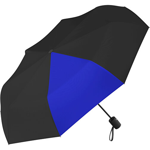 Regenschirm AOC Hamburg , schwarz / blau, 100% Polyester Pongee, 30,00cm (Länge), Bild 1