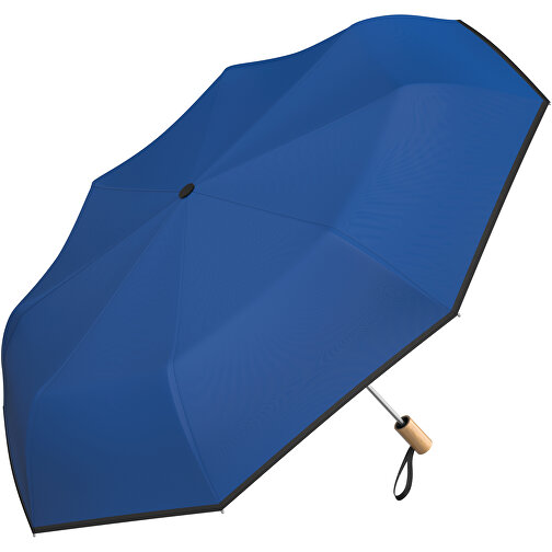 Regenschirm AO Berlin , schwarz / dunkelblau, 100% Polyester pongee, 31,00cm (Länge), Bild 1