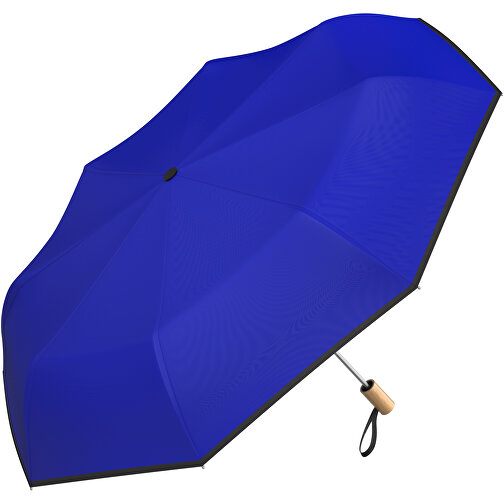 Regenschirm AO Berlin , schwarz / blau, 100% Polyester pongee, 31,00cm (Länge), Bild 1