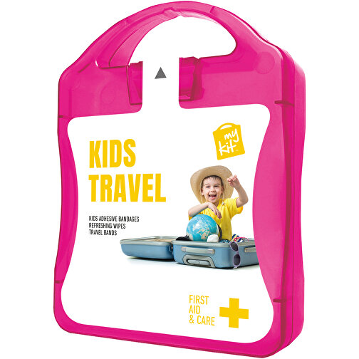 MyKit Kinderreiseset , magenta, PP Kunststoff, 10,00cm x 13,40cm x 3,00cm (Länge x Höhe x Breite), Bild 1