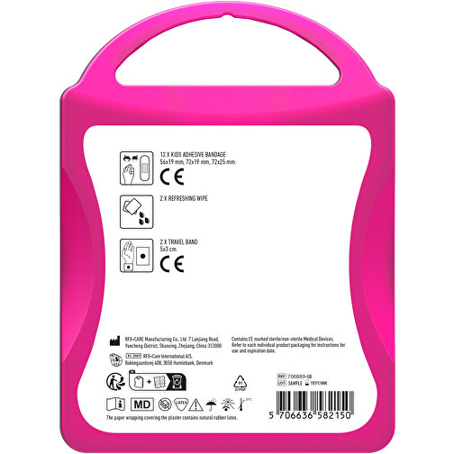 MyKit Kinderreiseset , magenta, PP Kunststoff, 10,00cm x 13,40cm x 3,00cm (Länge x Höhe x Breite), Bild 3