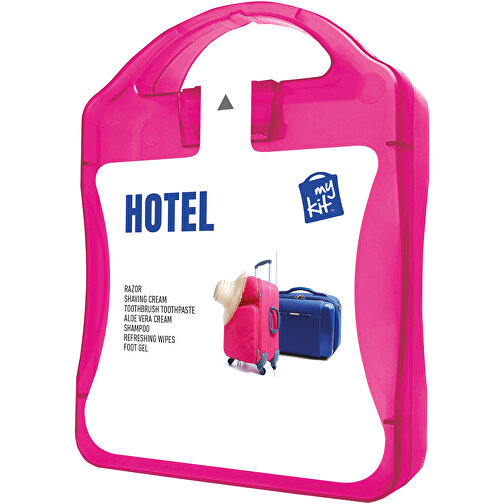 MyKit Hotel , magenta, PP Kunststoff, 10,00cm x 13,40cm x 3,00cm (Länge x Höhe x Breite), Bild 1