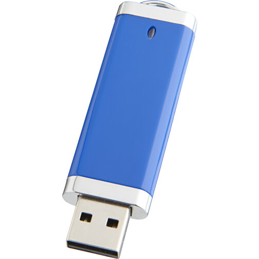 Flat USB-Stick , blau MB , 65 GB , Kunststoff MB , 7,40cm x 2,10cm x 0,70cm (Länge x Höhe x Breite), Bild 1