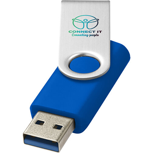 Rotate-basic USB-Stick 3.0 , mittelblau MB , 128 GB , Kunststoff, Aluminium MB , 5,80cm x 1,90cm x 1,00cm (Länge x Höhe x Breite), Bild 2