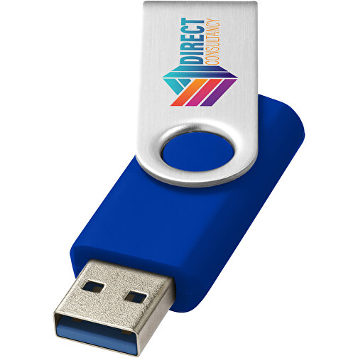 Rotate-basic USB-Stick 3.0 , royalblau MB , 65 GB , Kunststoff, Aluminium MB , 5,80cm x 1,90cm x 1,00cm (Länge x Höhe x Breite), Bild 2