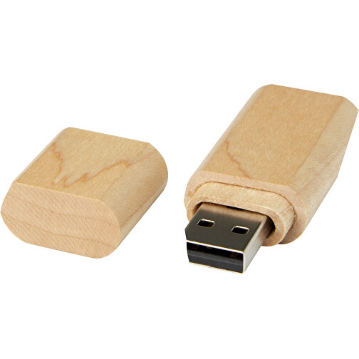 Schlüssel USB-Stick 2.0 Aus Holz , hellbraun MB , 128 GB , Holz, Aluminium MB , 5,80cm x 1,00cm x 2,00cm (Länge x Höhe x Breite), Bild 1