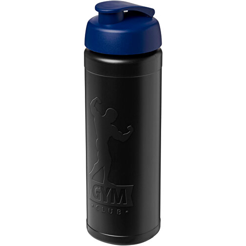 Baseline Rise 750 Ml Sportflasche Mit Klappdeckel , schwarz/ blau, HDPE Kunststoff, PP Kunststoff, 23,60cm (Höhe), Bild 1