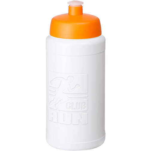 Baseline Rise 500 Ml Sportflasche , weiß / orange, HDPE Kunststoff, PP Kunststoff, 18,50cm (Höhe), Bild 1