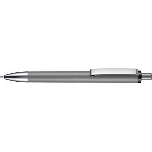 Kugelschreiber EXOS SOFT , Ritter-Pen, steingrau / schwarz, ABS u. Metall, 14,10cm (Länge), Bild 3