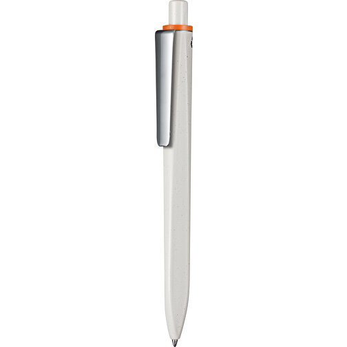 Kugelschreiber RIDGE RECYCLED M , Ritter-Pen, grau / orange, ABS u. Metall, 14,10cm (Länge), Bild 1