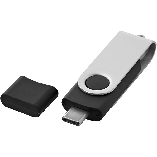 OTG Rotate USB Typ-C Stick , schwarz MB , 32 GB , Kunststoff, Aluminium MB , 7,00cm x 1,60cm x 1,00cm (Länge x Höhe x Breite), Bild 1