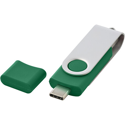 OTG Rotate USB Typ-C Stick , grün MB , 128 GB , Kunststoff, Aluminium MB , 7,00cm x 1,60cm x 1,00cm (Länge x Höhe x Breite), Bild 1