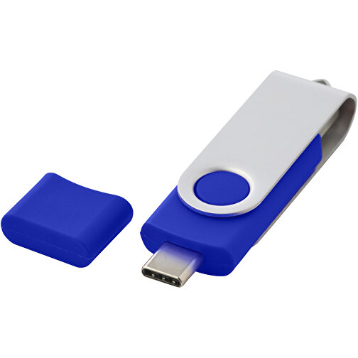 OTG Rotate USB Typ-C Stick , blau MB , 16 GB , Kunststoff, Aluminium MB , 7,00cm x 1,60cm x 1,00cm (Länge x Höhe x Breite), Bild 1