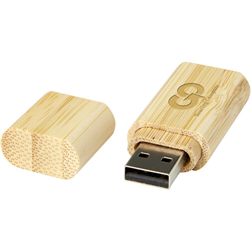 USB-Stick 3.0 Aus Bambus Mit Schlüsselring , natural MB , 65 GB , Bambusholz, Aluminium MB , 5,80cm x 1,00cm x 2,00cm (Länge x Höhe x Breite), Bild 2