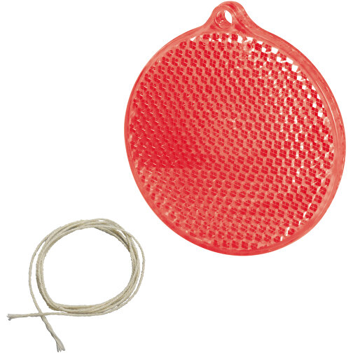 Sicherheits-Reflektor 'Kreis' , rot-transparent, PS, 0,60cm (Höhe), Bild 1