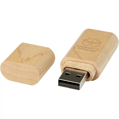 Drewniany pendrive wyposażony w interfejs USB 3.0 z brelokiem, Obraz 2