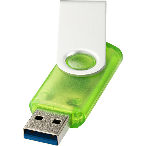 Rotate USB-Stick 3.0 Transparent , grün MB , 16 GB , Kunststoff, Aluminium MB , 5,80cm x 1,90cm x 1,00cm (Länge x Höhe x Breite), Bild 1