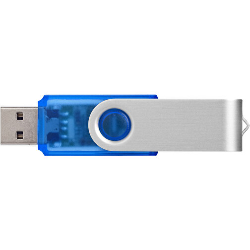 Rotate USB-Stick 3.0 Transparent , blau MB , 128 GB , Kunststoff, Aluminium MB , 5,80cm x 1,90cm x 1,00cm (Länge x Höhe x Breite), Bild 3