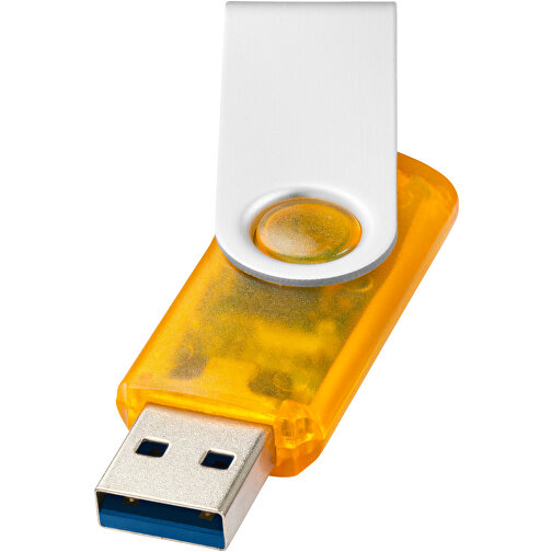 Rotate USB-Stick 3.0 Transparent , orange MB , 32 GB , Kunststoff, Aluminium MB , 5,80cm x 1,90cm x 1,00cm (Länge x Höhe x Breite), Bild 1