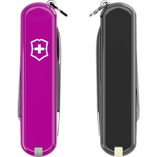 ESCORT - Victorinox Schweizer Messer , Victorinox, Tasty Grape / Dark Illusion, hochlegierter, rostfreier Stahl, 5,80cm x 0,80cm x 1,80cm (Länge x Höhe x Breite), Bild 5