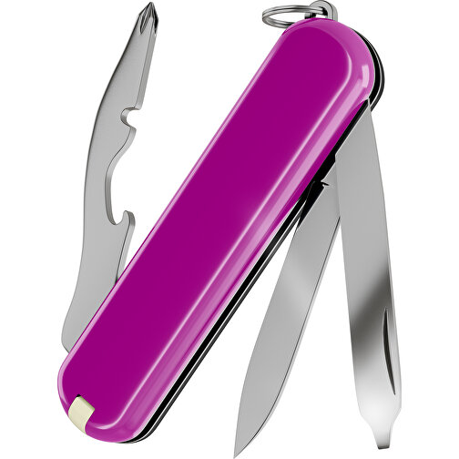 RALLY - Victorinox Schweizer Messer , Victorinox, Dark Illusion / Tasty Grape, hochlegierter, rostfreier Stahl, 5,80cm x 0,90cm x 2,00cm (Länge x Höhe x Breite), Bild 2