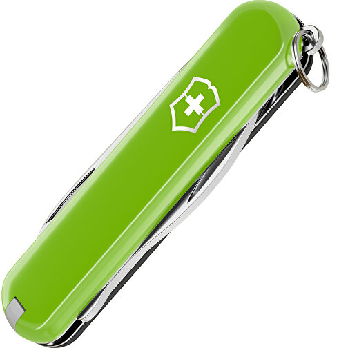 RALLY - Victorinox Schweizer Messer , Victorinox, Smashed Avocado / Dark Illusion, hochlegierter, rostfreier Stahl, 5,80cm x 0,90cm x 2,00cm (Länge x Höhe x Breite), Bild 3