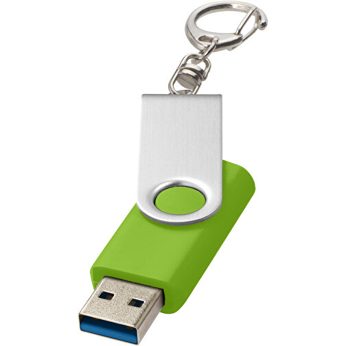 Rotate USB-Stick 3.0 Mit Schlüsselanhänger , limone MB , 128 GB , Kunststoff, Aluminium MB , 5,80cm x 1,90cm x 1,00cm (Länge x Höhe x Breite), Bild 1