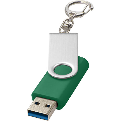 Rotate USB-Stick 3.0 Mit Schlüsselanhänger , grün MB , 16 GB , Kunststoff, Aluminium MB , 5,80cm x 1,90cm x 1,00cm (Länge x Höhe x Breite), Bild 1