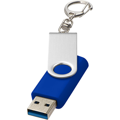 Rotate USB-Stick 3.0 Mit Schlüsselanhänger , royalblau MB , 128 GB , Kunststoff, Aluminium MB , 5,80cm x 1,90cm x 1,00cm (Länge x Höhe x Breite), Bild 1