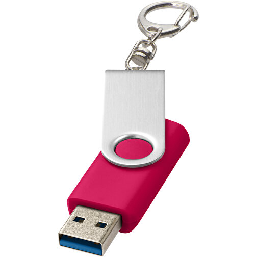 Rotate USB-Stick 3.0 Mit Schlüsselanhänger , magenta MB , 65 GB , Kunststoff, Aluminium MB , 5,80cm x 1,90cm x 1,00cm (Länge x Höhe x Breite), Bild 1