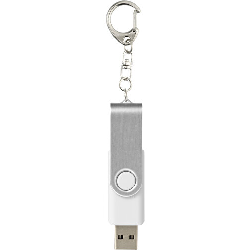 Rotate USB-Stick 3.0 Mit Schlüsselanhänger , weiss MB , 65 GB , Kunststoff, Aluminium MB , 5,80cm x 1,90cm x 1,00cm (Länge x Höhe x Breite), Bild 3