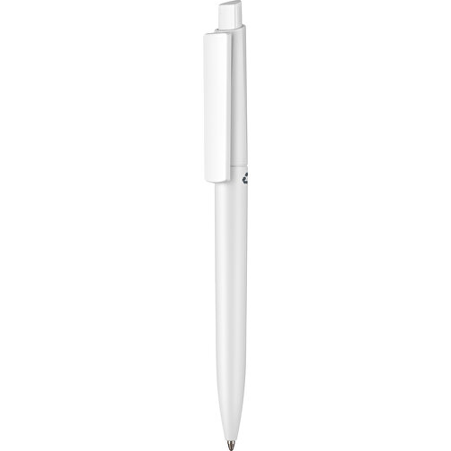 Kugelschreiber CREST RECYCLED ID , Ritter-Pen, weiss, ABS-Kunststoff, 14,90cm (Länge), Bild 1