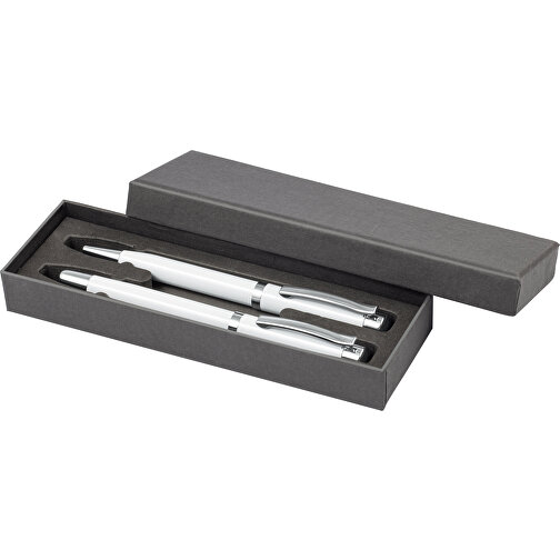 Schreib-Set FORTUNA WEIss, Incl. 2-er Pen-Box , Ritter-Pen, weiss, Metall, , Bild 1