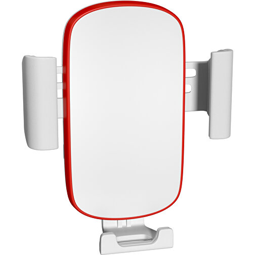 VividHold Qi Charger , weiß / rot, Kunststoff, 10,50cm x 10,00cm (Höhe x Breite), Bild 1