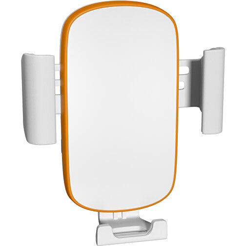 VividHold Qi Charger , weiß / kürbisorange, Kunststoff, 10,50cm x 10,00cm (Höhe x Breite), Bild 1