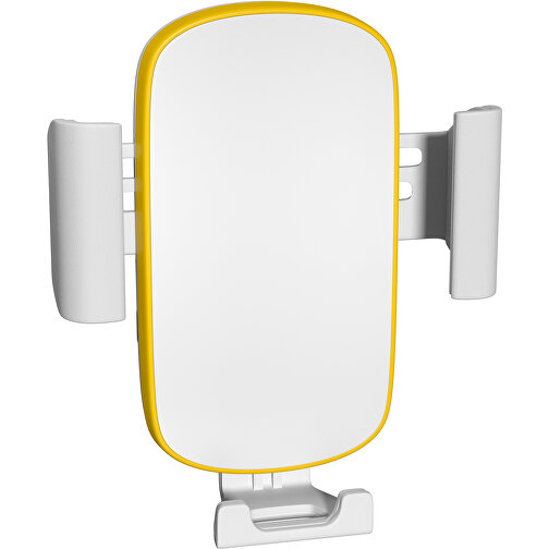 VividHold Qi Charger , weiß / goldgelb, Kunststoff, 10,50cm x 10,00cm (Höhe x Breite), Bild 1