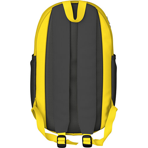 Rucksack Milan , schwarz / zitronengelb, Sublimation-fabric 300g, 15,00cm x 40,00cm x 30,00cm (Länge x Höhe x Breite), Bild 2