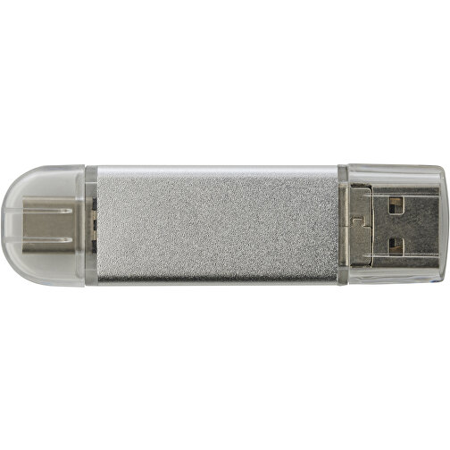 OTG USB Typ-C Stick Aluminium , silber MB , 65 GB , Aluminium MB , 6,30cm x 1,60cm x 0,50cm (Länge x Höhe x Breite), Bild 4