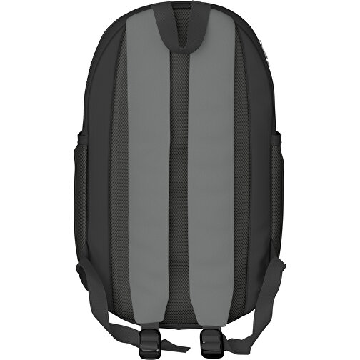 Rucksack Milan , delfingrau / schwarz, Sublimation-fabric 300g, 15,00cm x 40,00cm x 30,00cm (Länge x Höhe x Breite), Bild 2